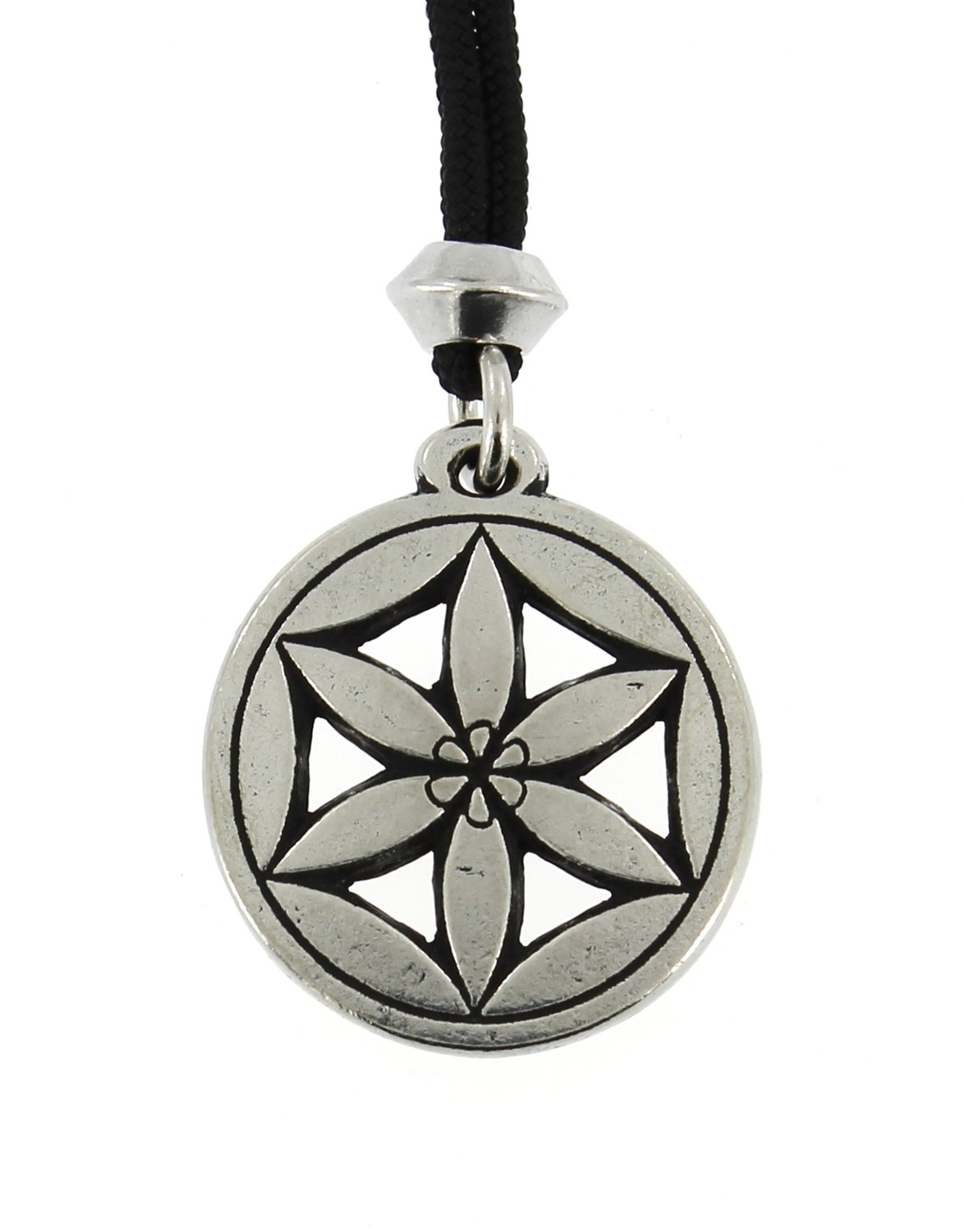 Greek Goddess Flower of Aphrodite Handmade Pewter Pendant