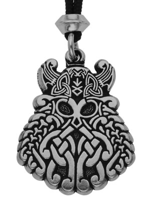 Viking Warrior God Odin Handmade Pewter Pendant Viking Warrior God Odin Handmade Pewter Pendant