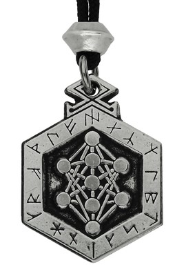 Viking Odin Yggdrasil Armanen Runes Handmade Pewter Pendant Viking Odin Yggdrasil Armanen Runes Handmade Pewter Pendant