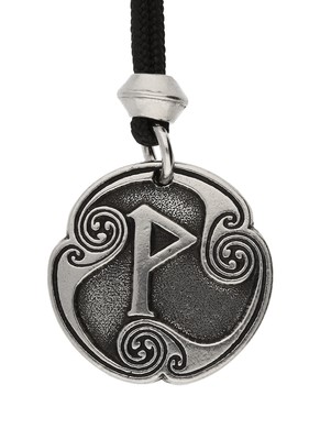 Viking Wynn 8th Rune of Joy Handmade Pewter Pendant
