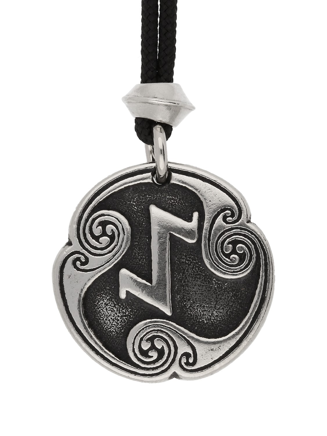 Viking Eihwaz 13th Rune of Defence against Danger Handmade Pewter Pendant