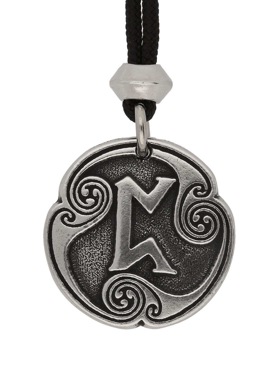 Viking Pertho 14th Rune of Luck Handmade Pewter Pendant