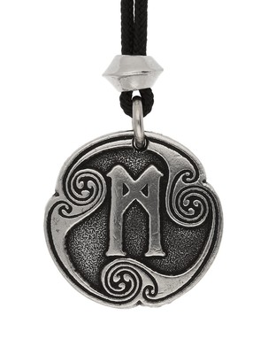 Viking Mannaz 5th Rune of Self Handmade Pewter Pendant Viking Mannaz 5th Rune of Self Handmade Pewter Pendant