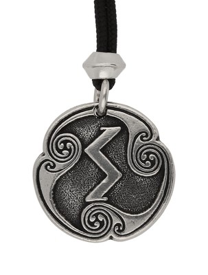 Viking Sigel Sowilo 16th Rune of the Sun Handmade Pewter Pendant