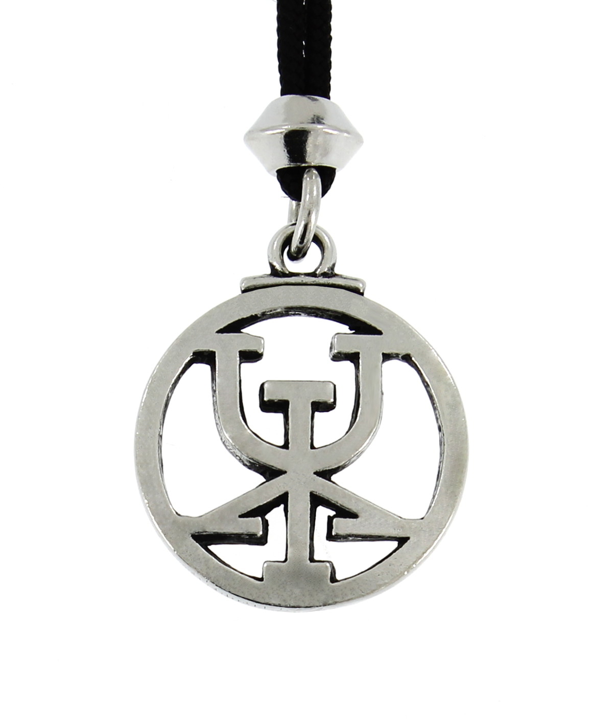 Galdrastafir Icelandic Binding Stave Rune Obtain Riches Handmade Pewter Pendant