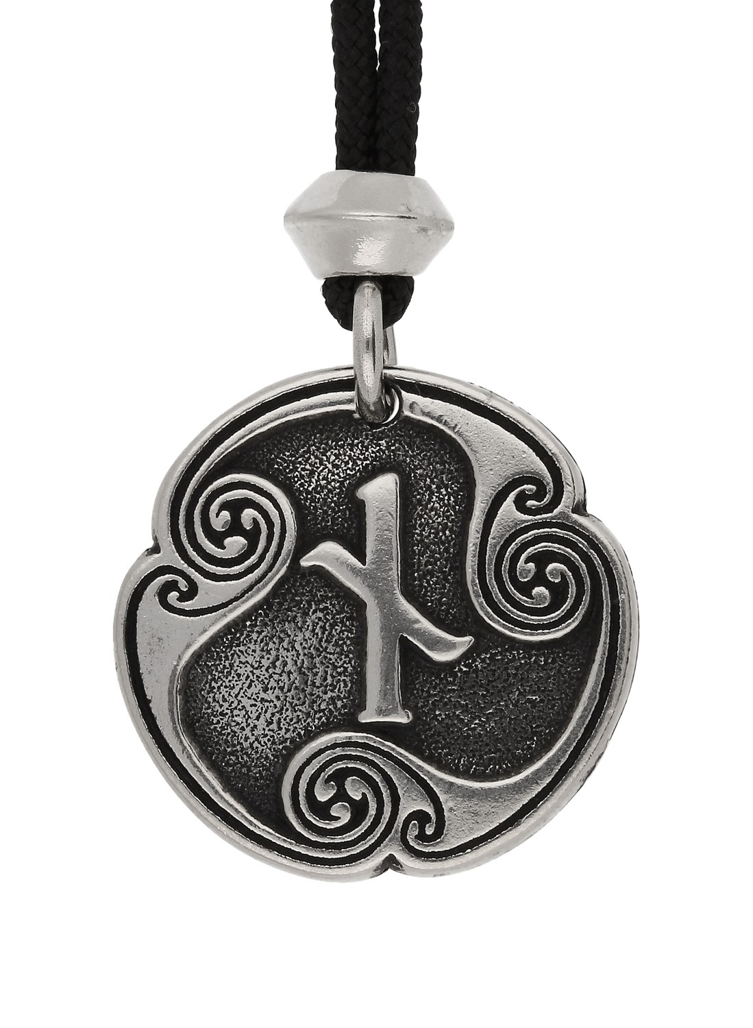 Viking Nied Naudiz Rune of Constraint / Patience 10th Runic Letter Handmade Pewter Pendant