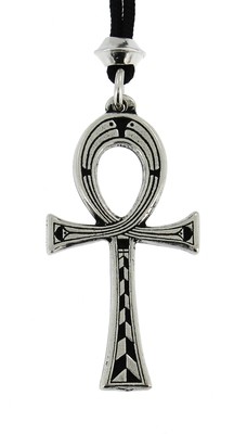 Egyptian Ankh Cross Kemetic Symbol Handmade Pewter Pendant