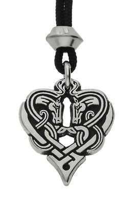 Celtic Destiny Heart Horse Epona Goddess Handmade Pewter Pendant