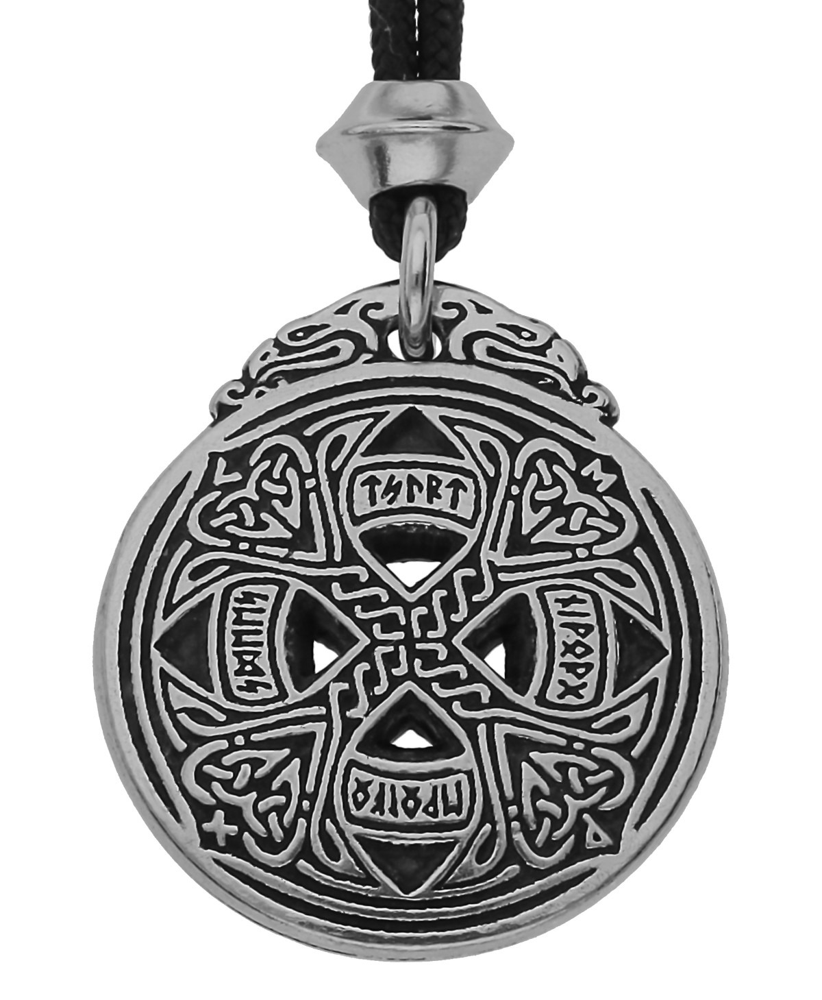 Small Celtic Love Knot Runic Handmade Pewter Pendant
