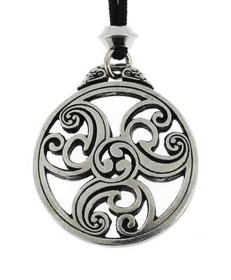 Celtic Knot Triskele Triskelion Pewter Handmade Pendant #2