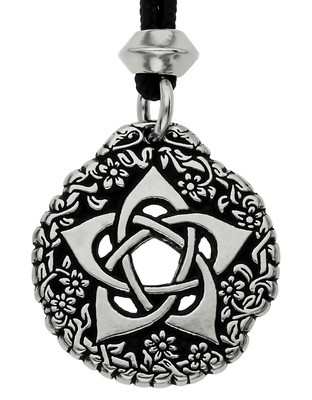 Tudor Rose Pentacle Goddess Handmade Pewter Pendant Tudor Rose Pentacle Goddess Handmade Pewter Pendant