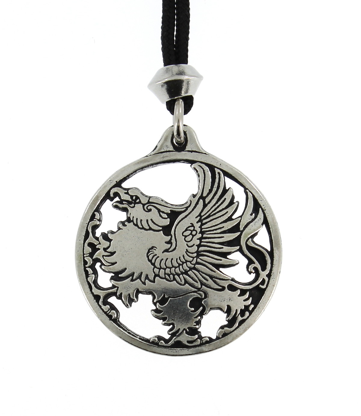 Mythical Magical Gryphon Strength, Power Handmade Pewter Pendant