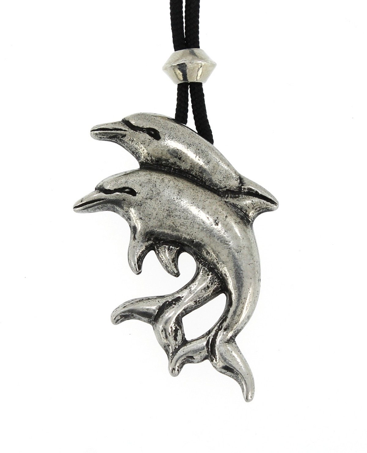 Sacred Vision Dolphins Totem Handmade Pewter Pendant