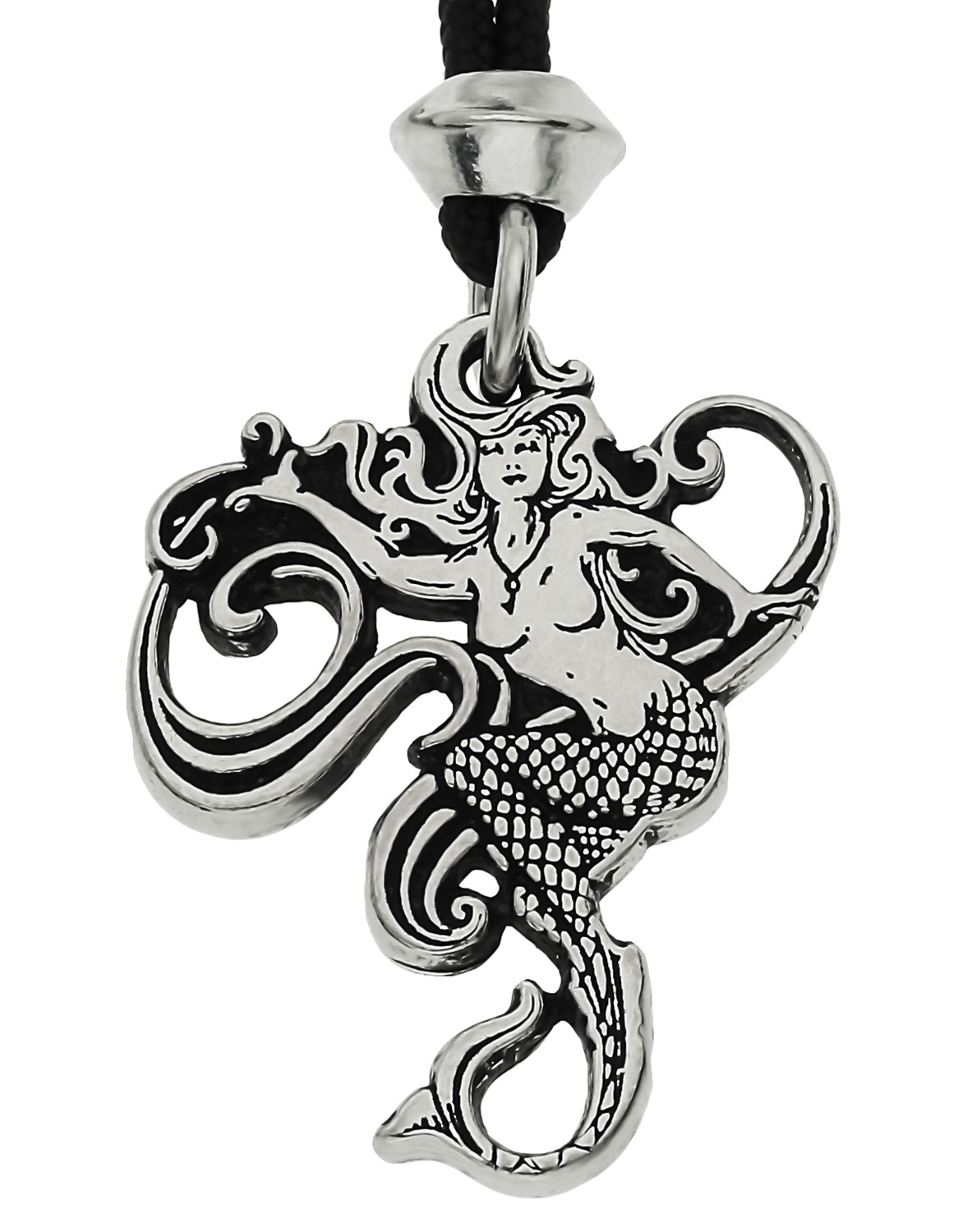 Celtic Dahud Druid Mermaid Goddess of Love Handmade Pewter Pendant