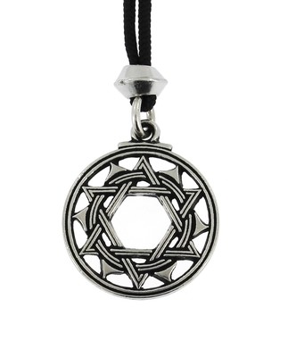 Star of Inner Balance Hexagram Handmade Pewter Pendant