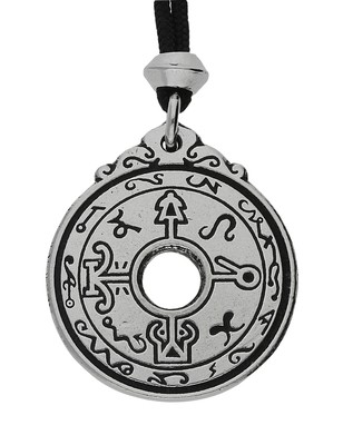 Healers Talisman Solomon Seal Key The Black Pullet Handmade Pewter Pendant
