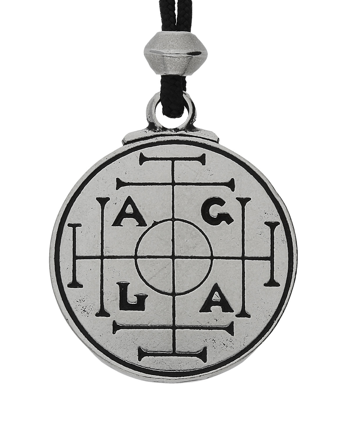 Solomon Seal Key Medieval AGLA Talisman Handmade Pewter Pendant ~ Prosperity