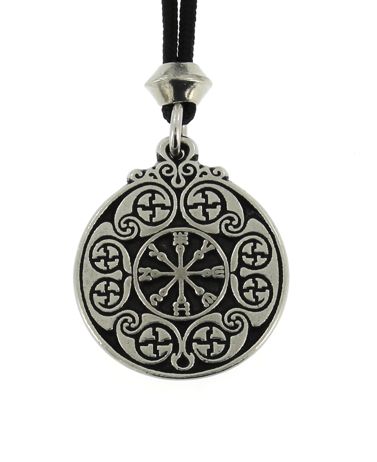 Sigil of Defence against Evil Pentacle Hermetic Enochian Kabbalah Handmade Pewter Pendant Warrior&#39;s Protection