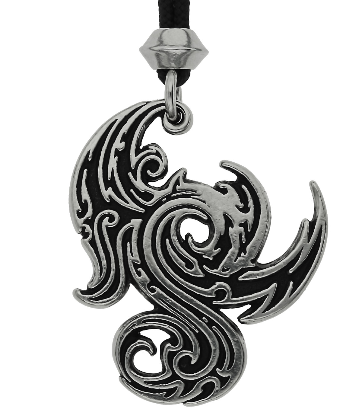 Gothic Dragon Handmade Pewter Pendant