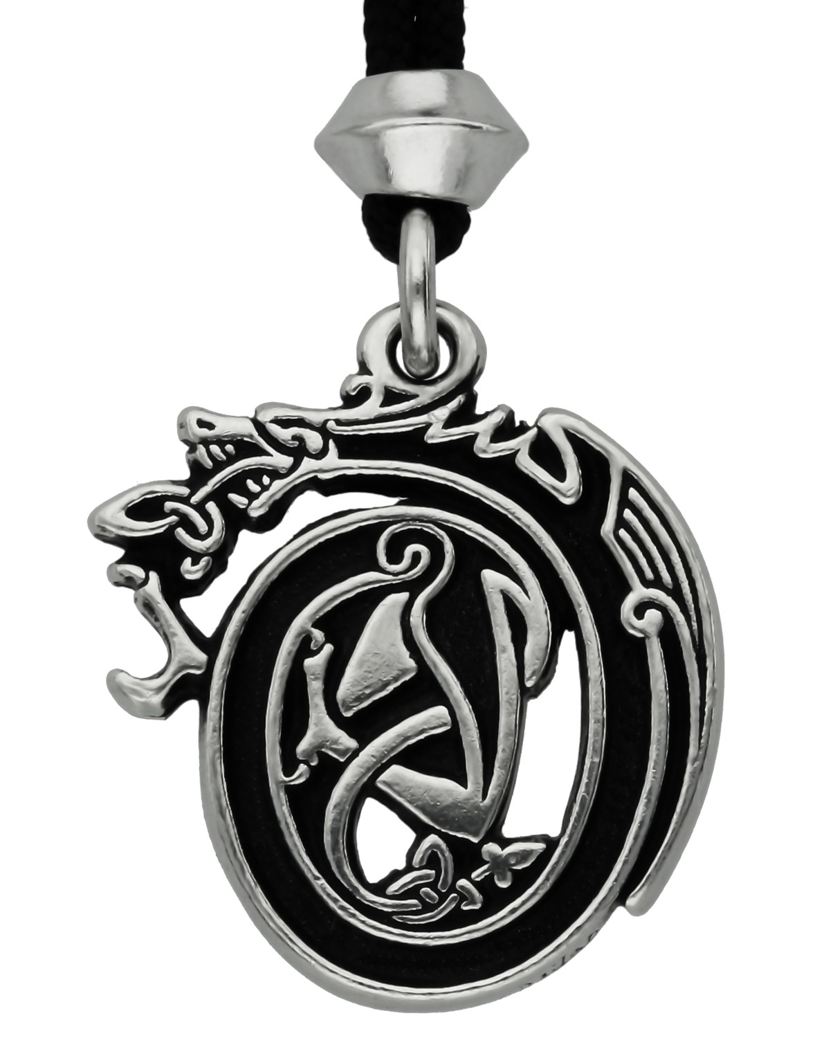 Gothic Fighting Dragon Handmade Pewter Pendant ~ Energy, Power