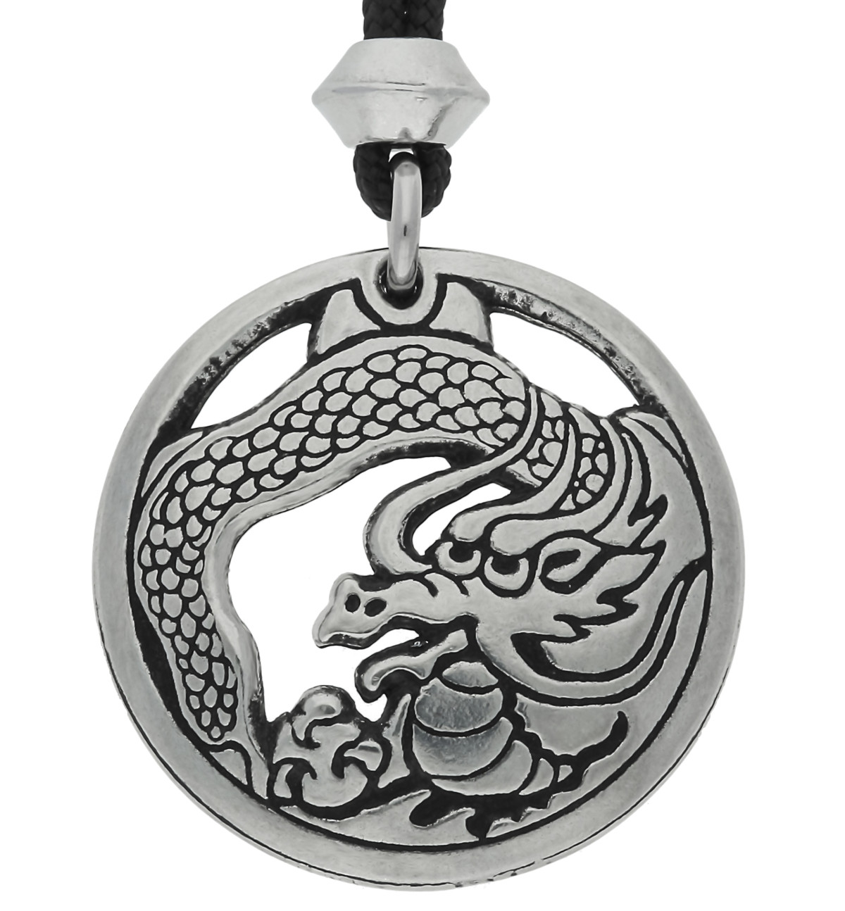 Treasure Keeper Magical Dragon Handmade Pewter Pendant
