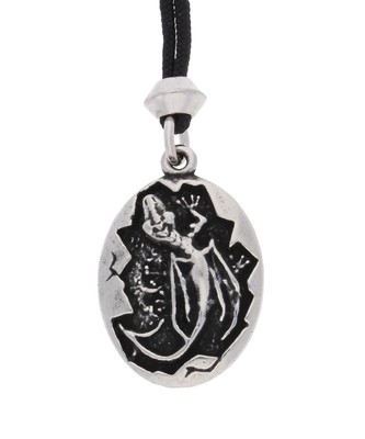 Dragon Emerging from an Egg Handmade Pewter Pendant