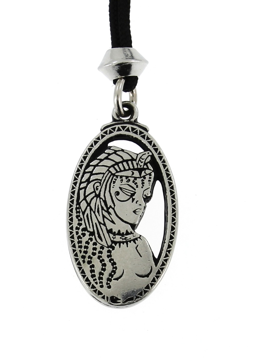 Egyptian Isis Divine Queen White Goddess Handmade Pewter Pendant