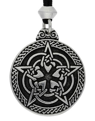 Celtic Knot Pentacle Pentagram Handmade Pewter Pendant