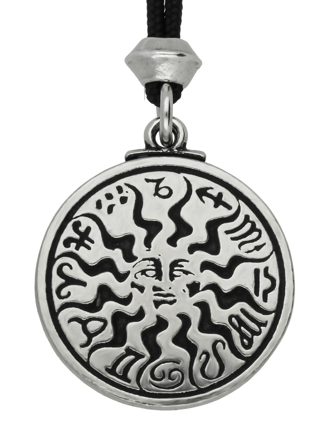 Sun Zen Zodiac Sign Astrology Handmade Pewter Pendant