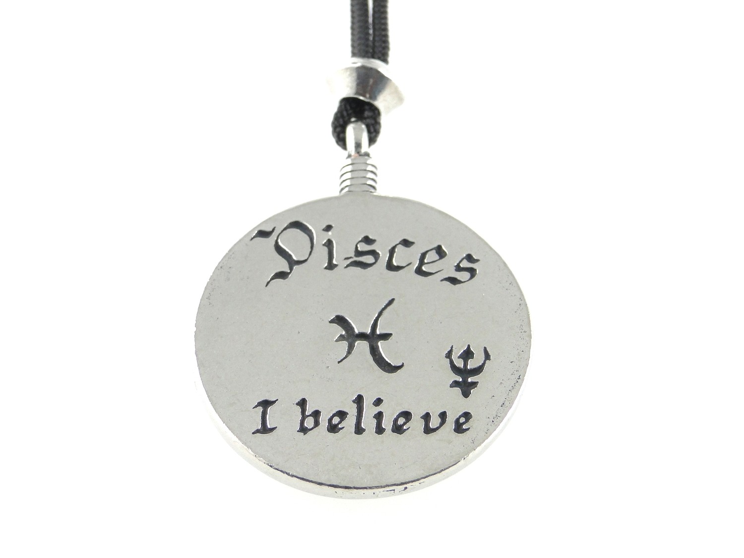 Neptune - Jupiter / Pisces Zodiac Sign Astrology Handmade Pewter Pendant