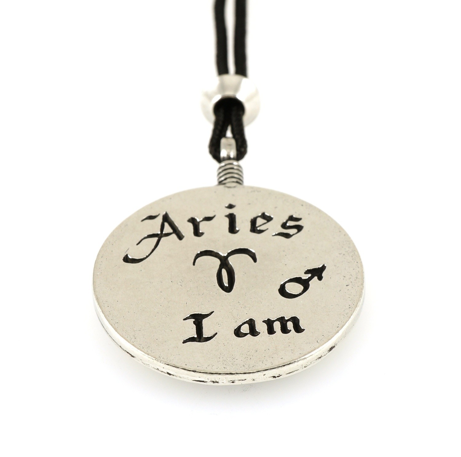 Mars / Aries Zodiac Sign Astrology Handmade Pewter Pendant