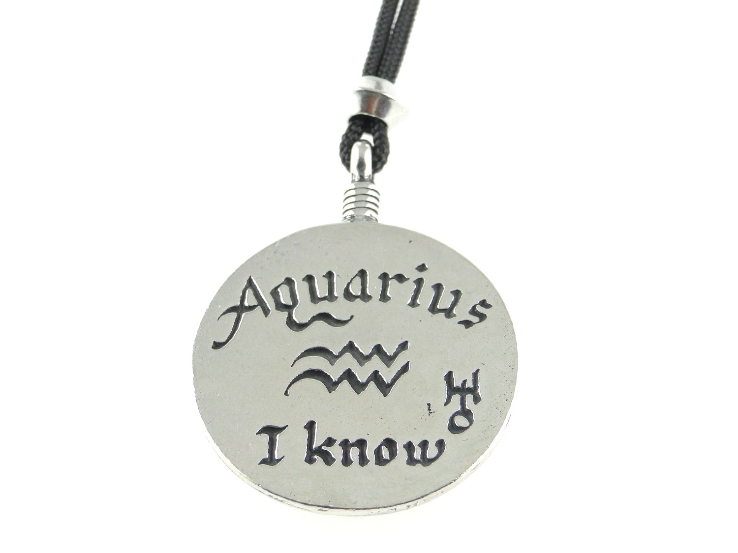 Uranus / Aquarius Zodiac Sign Astrology Handmade Pewter Pendant