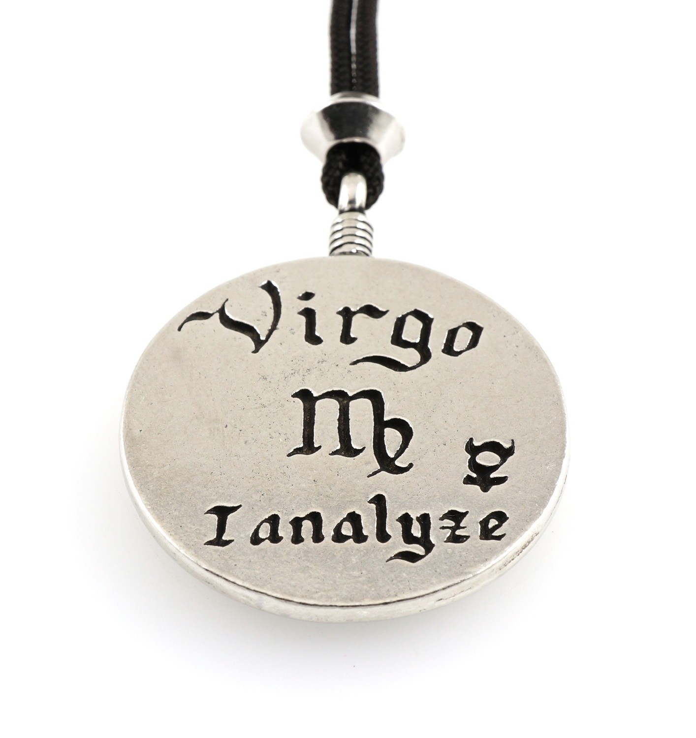 Mercury / Virgo Zodiac Sign Astrology Handmade Pewter Pendant
