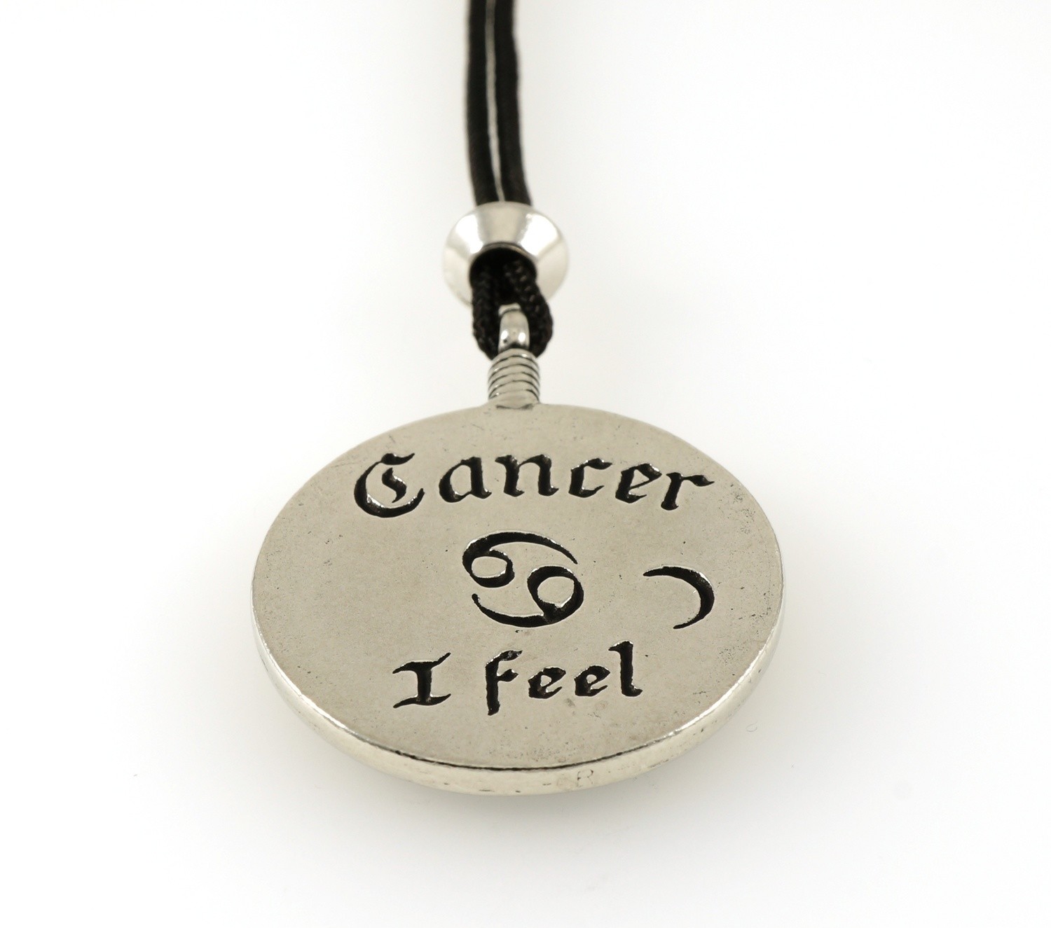 Moon / Cancer Zodiac Sign Astrology Handmade Pewter Pendant