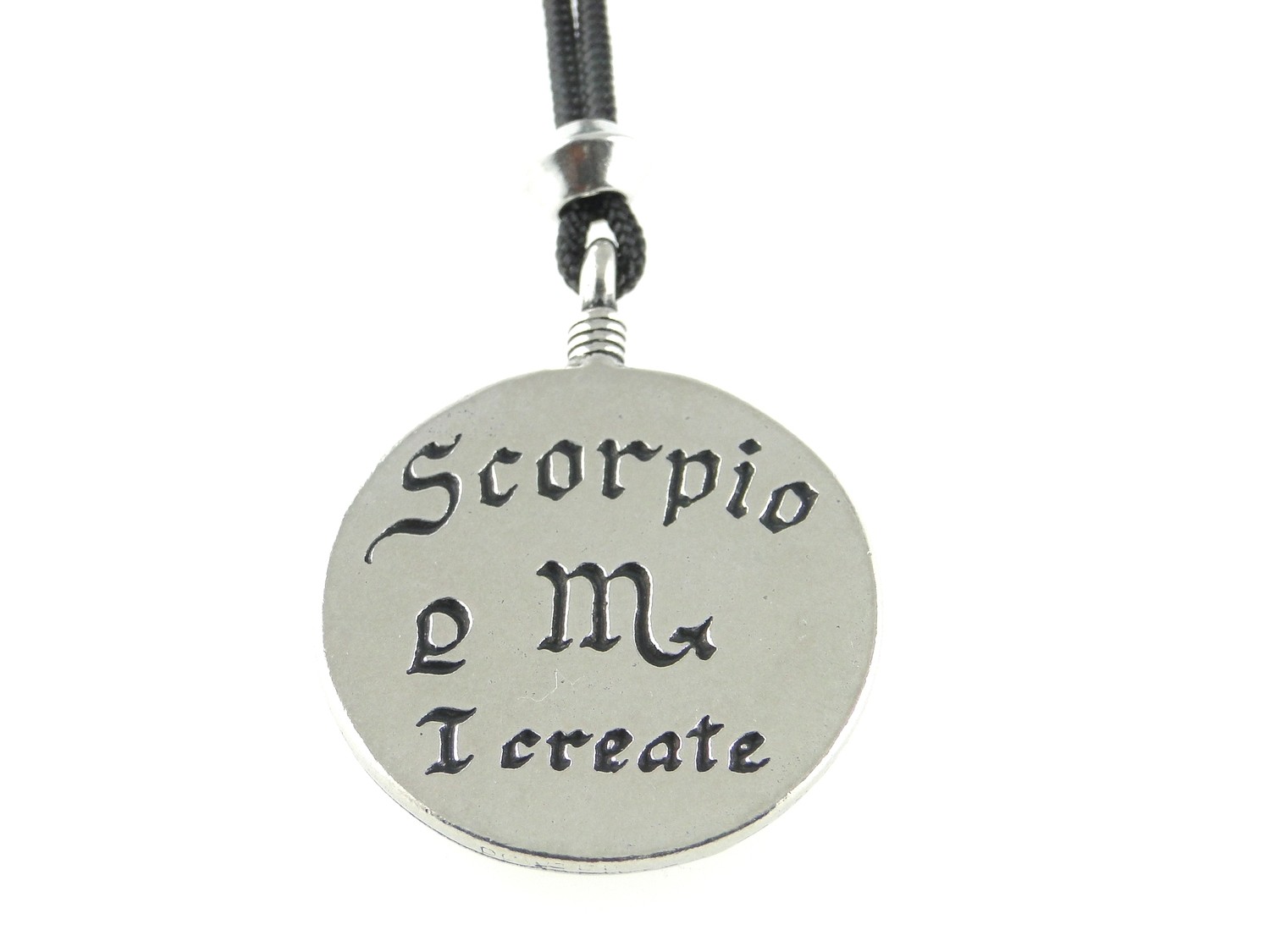 Pluto - Mars / Scorpio Zodiac Sign Astrology Handmade Pewter Pendant