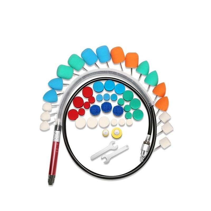 Mini Polisher Air Drill with Polishing Pad Kit Rotary