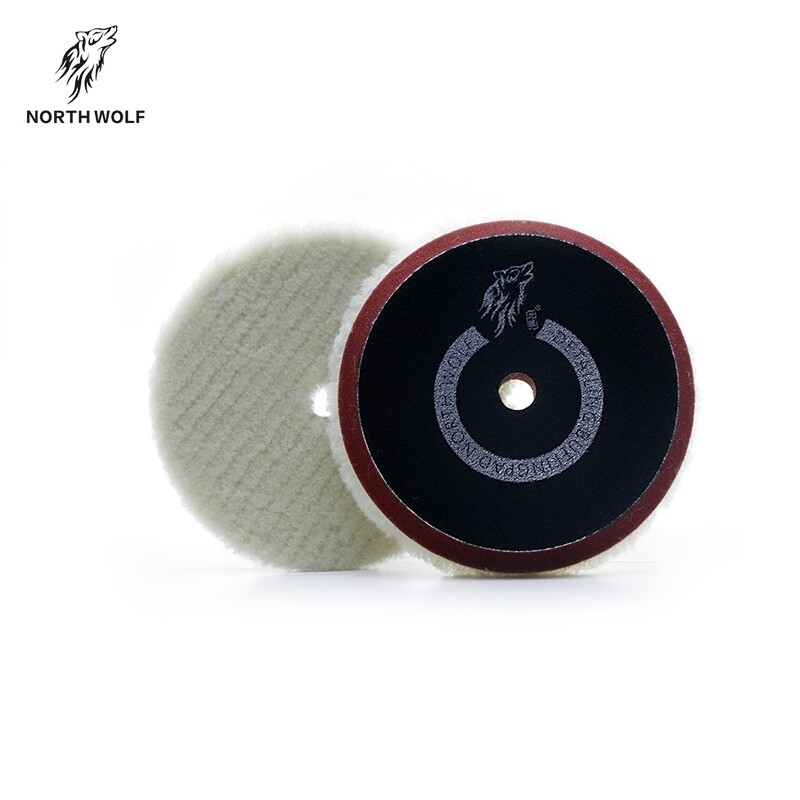 North Wolf 5inch DA Stripe Wool Buffing Pad