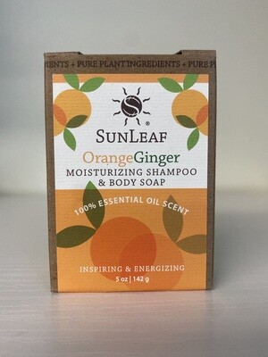 SunLeaf Moisturizing Shampoo and Body Soap - Orange Ginger