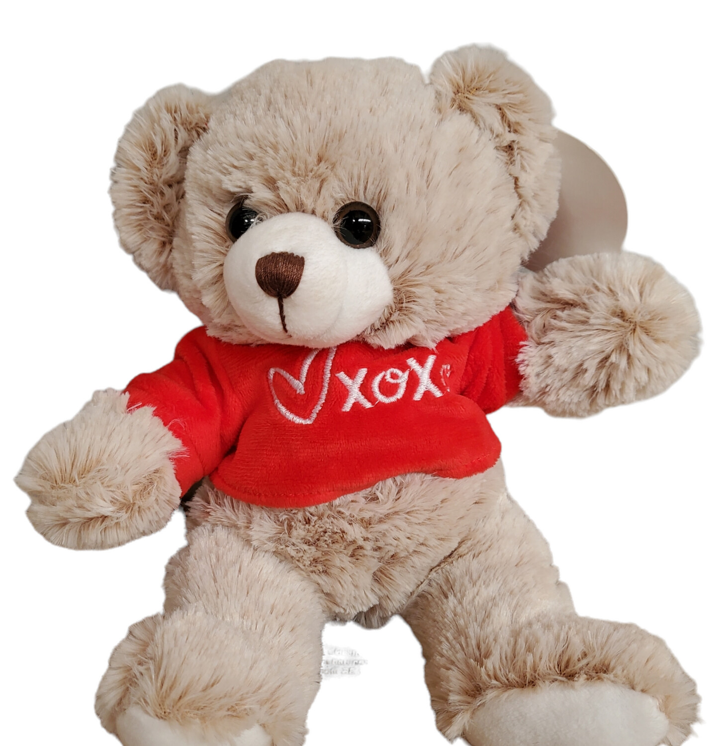 Beigh Bear Red T-Shirt 20cmL Sitting