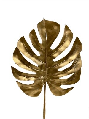 Gold Monsteria Leaf 74cmL