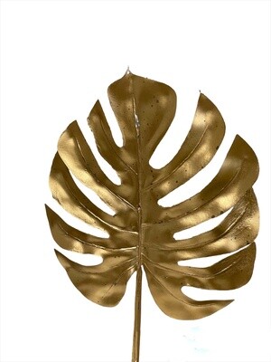 Gold Monsteria Leaf 74cmL