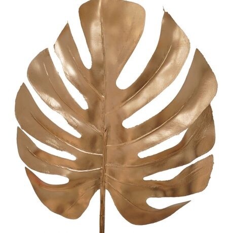 Metalic Monstera Leaf 69cmL; 26cmW