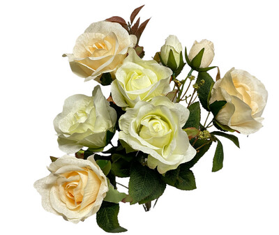 Rose Bouquet 10H Cream 50cmL