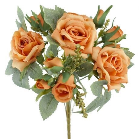 Rose Bouquet Coffee 7H 33cmL