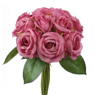 Rose Bouquet Pink 13H 24cmL