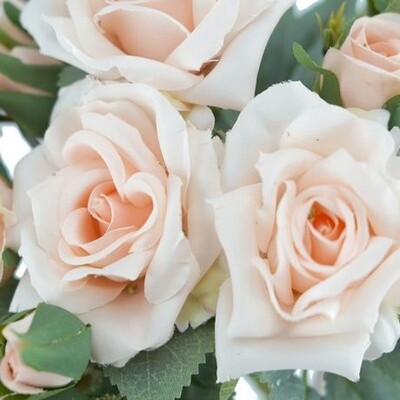 Rose Bouquet Pink 7H 33cmL