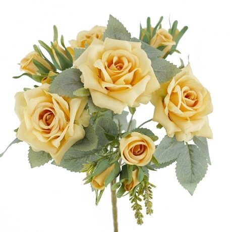Rose Bouquet Orange 7H 33cmL
