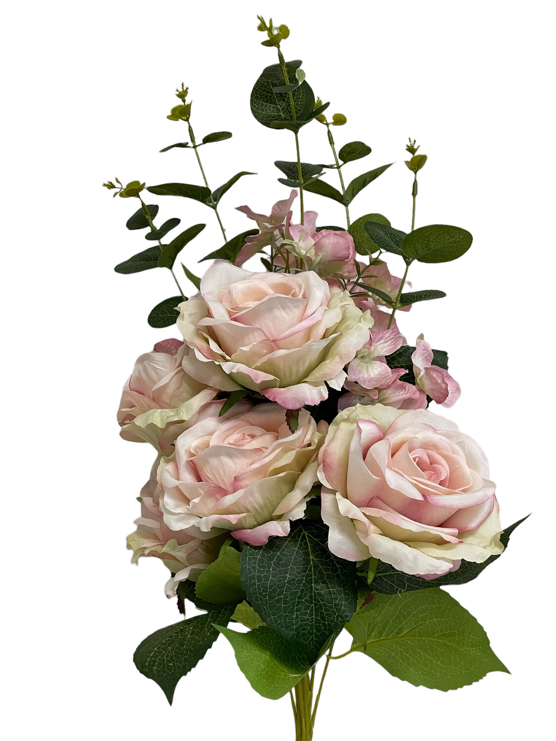 Rose-Hydrangea Bunch Dusty Violet 67cmL