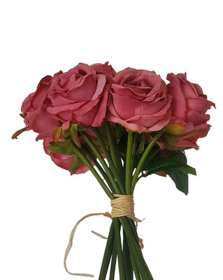 Rose Bouquet Mauve 13H 24cmL