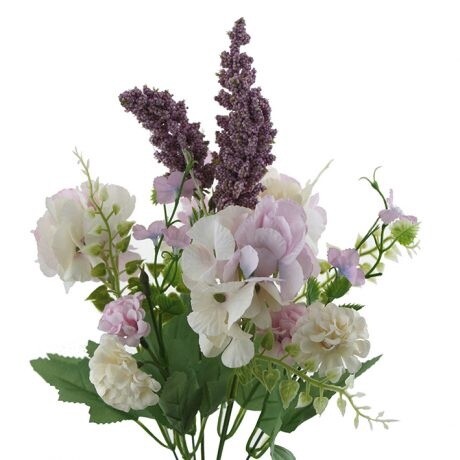Hydrangea Bouquet Light Purple 32cmL